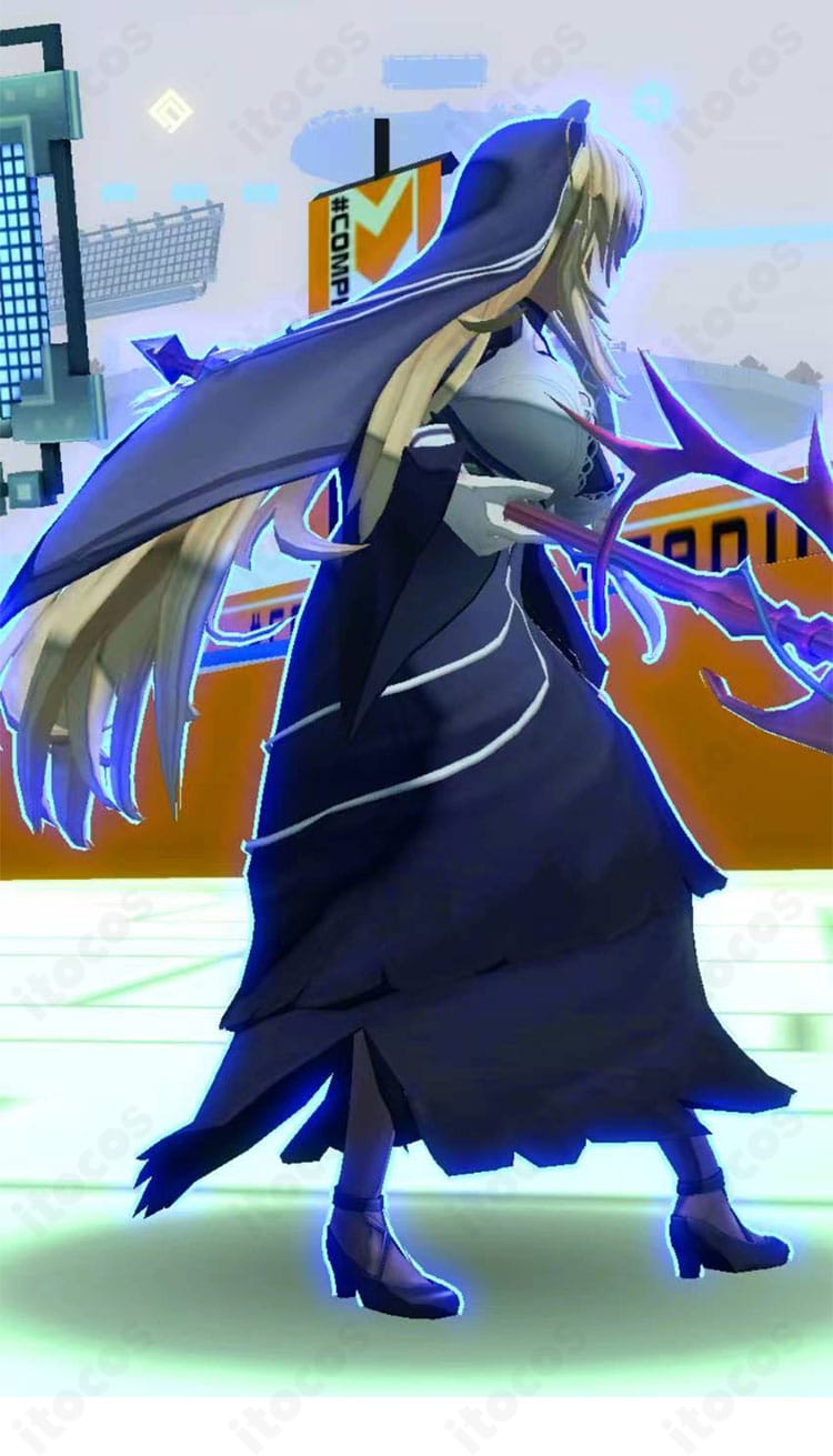 ステリア・ララ・シルワ シスター衣装 右側面。自然な落ち感と体のラインを美しく見せるシルエットを示した画像