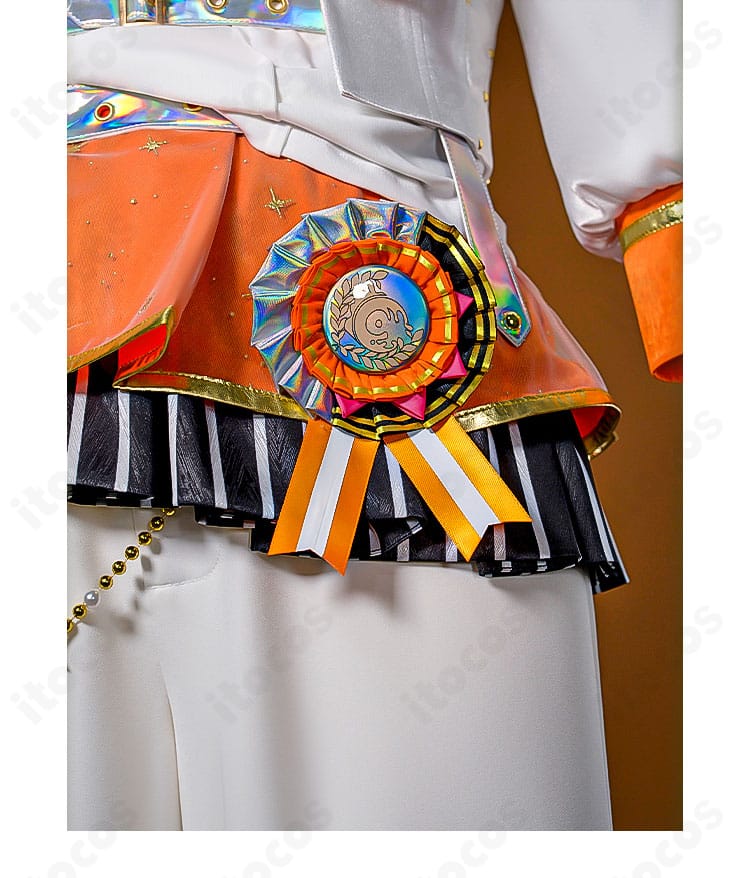 プロジェクトセカイ 東雲彰人 コスプレ衣装 腰飾りのディテール。動きに映える装飾の構成