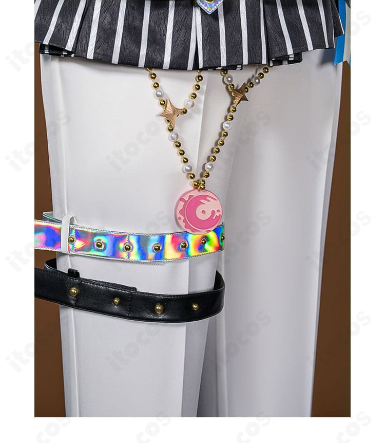 青柳冬弥 脚部装飾ディテール｜太もも飾りから裾までのデザイン再現