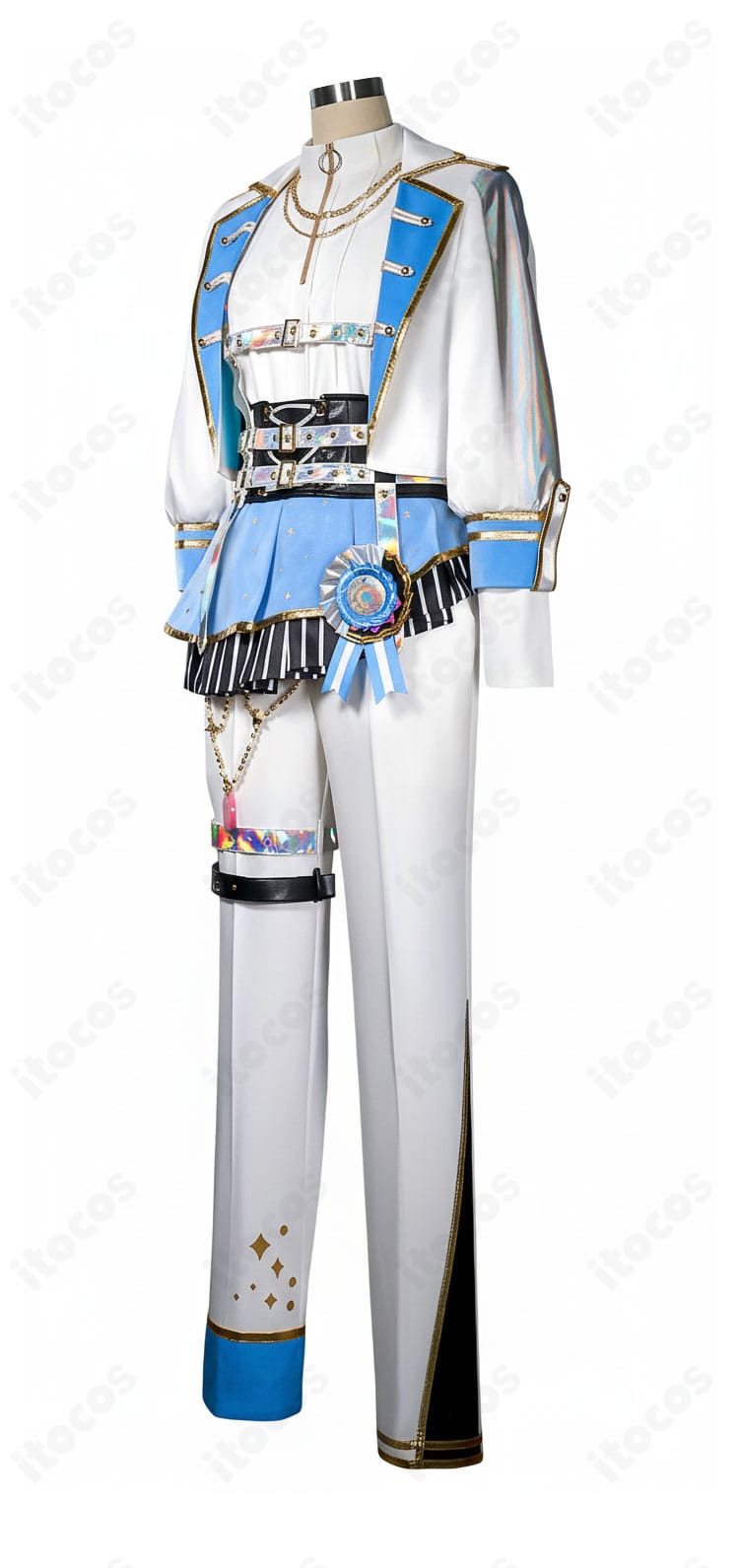 青柳冬弥 コスチューム 左側面｜左右対称の裁ちとシルエットをチェック