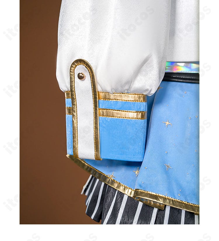 青柳冬弥 衣装 袖口ディテール｜袖先の仕立てと装飾の近接画像