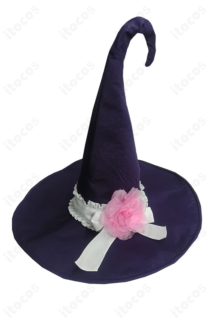 帽子装飾の拡大。上品な装飾がクトリの可憐さを引き立てるデザイン。