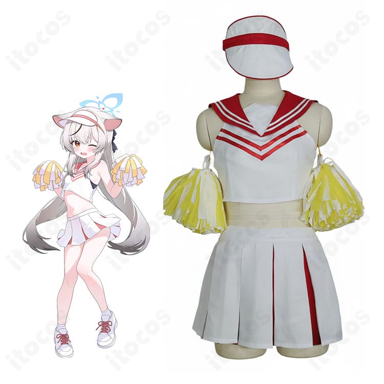 春原ココナのチアガール衣装を全身で紹介。元気で可愛い応援スタイルと配色、シルエットが分かるイメージ画像。