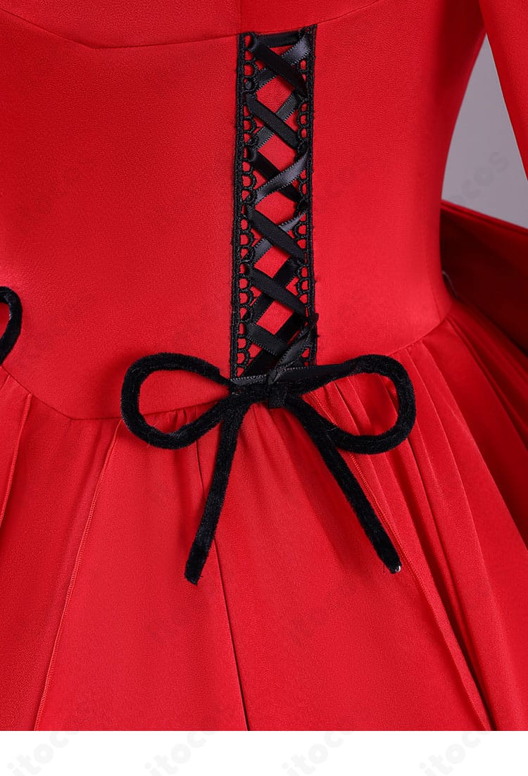 結び装飾のディテール。上質なリボンの質感と女性らしい結び形が映える近接カット。