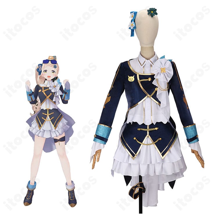 にじさんじ 町田ちま 共通衣装のフルビジュアル。清楚で可憐な歌姫テイストを全身で再現したコスプレ衣装の着用イメージ。