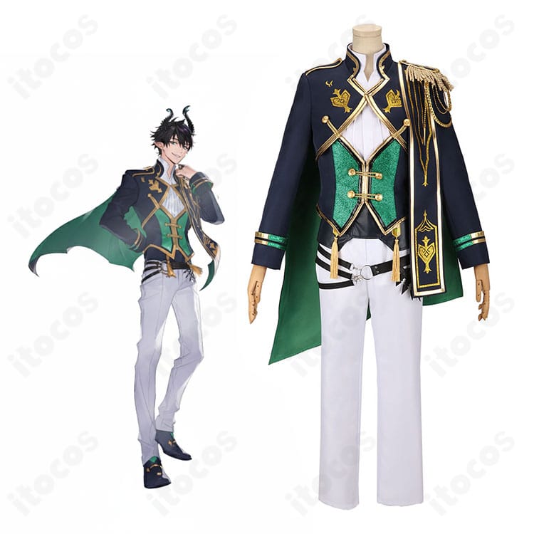 ITOCOS製 にじさんじEN レン・ゾット OVERTUREコスプレ衣装の着用イメージ。マントとコートの質感が映える高再現スタイル。