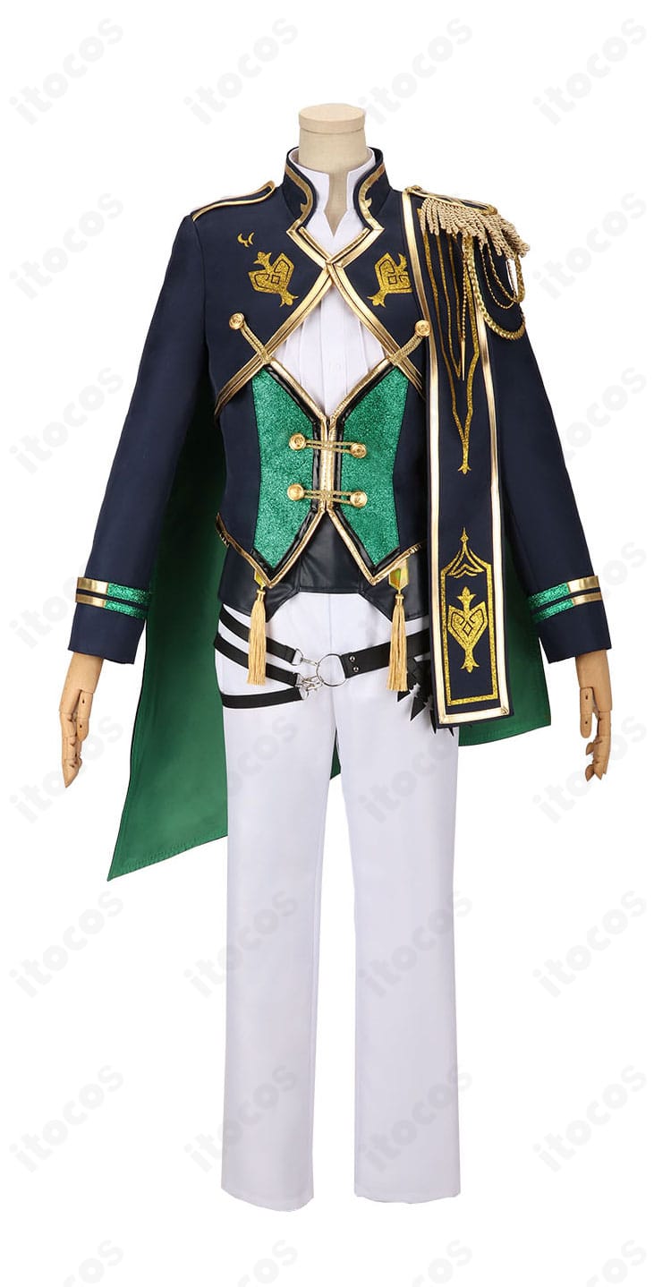 ITOCOS製 Ren Zotto 7th Anniversary OVERTUREコスプレ衣装の正面全体図。コートとベストのシルエットを確認可能。