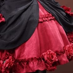 Re:ゼロ ラム ゴシックドレス衣装｜上品な黒×赤で高再現、イベント・撮影に最適 - 5枚目の画像（サムネイル）