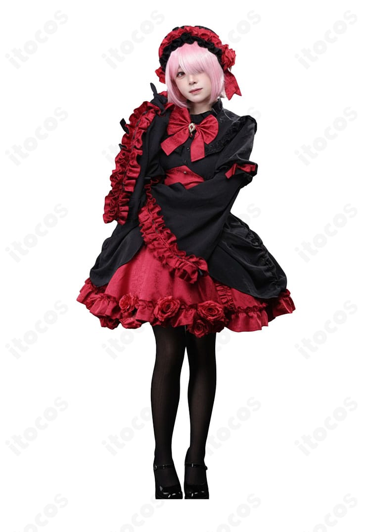 Re:ゼロ ラム コスプレ 襟元の装飾詳細｜リボンとフリルでクラシックに再現