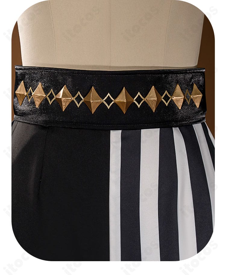 プレイフル・ドレス衣装の腰帯・コルセット装飾アップ。ウエストラインを美しく強調。