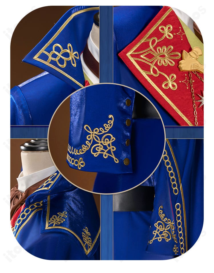 コート装飾ディテール｜刺繍と金属パーツで華やかさを強調