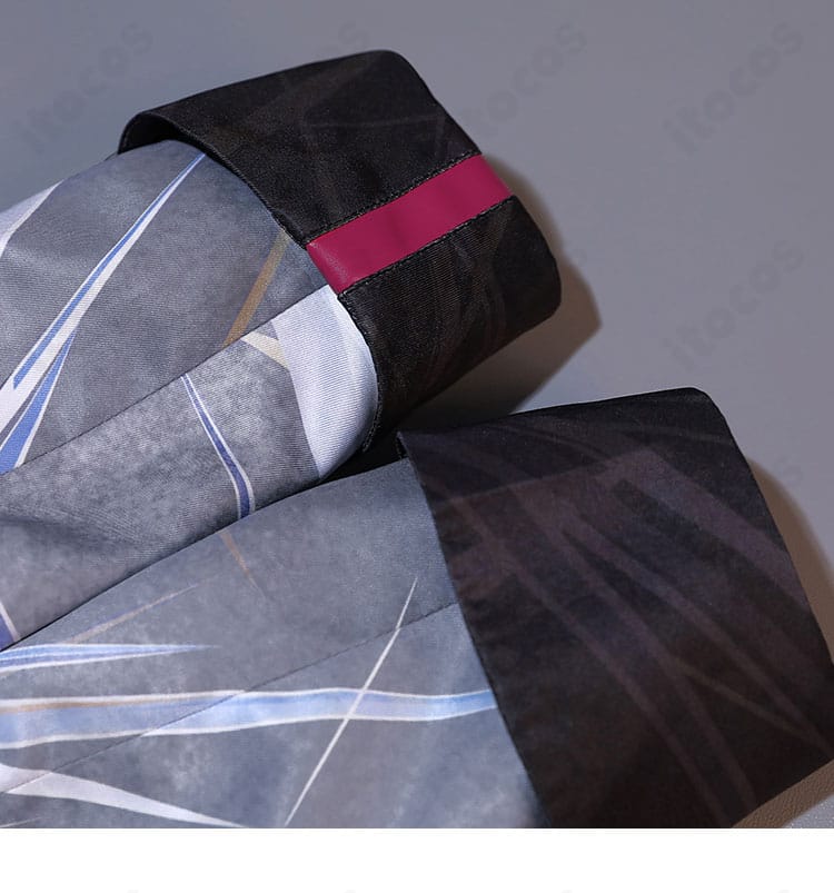 神代類 コスプレ衣装の袖口ディテール。ボタン配置と装飾ラインを美しく仕立てた袖口の近接写真。