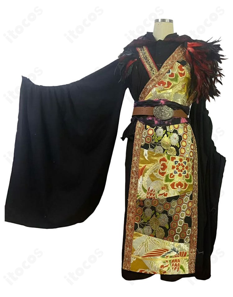 十蘭 コスプレ衣装の正面ディテール（和装の衿元と配色が確認できる）