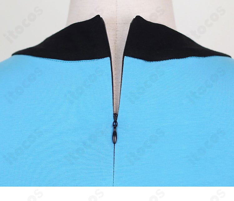 リーフ コスプレ トップスのジッパー装飾詳細｜デザイン再現度の高いフロント意匠