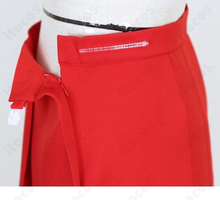 リーフ コスプレ スカート側面ジッパーの近接図｜着脱しやすいサイドジップ仕様