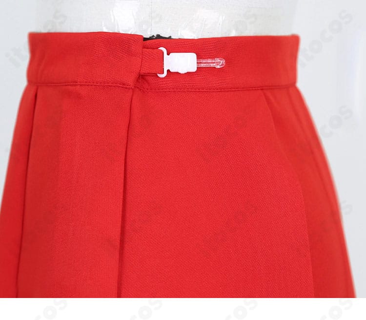 リーフ コスプレ スカート上部のボタンディテール｜位置関係まで忠実に再現