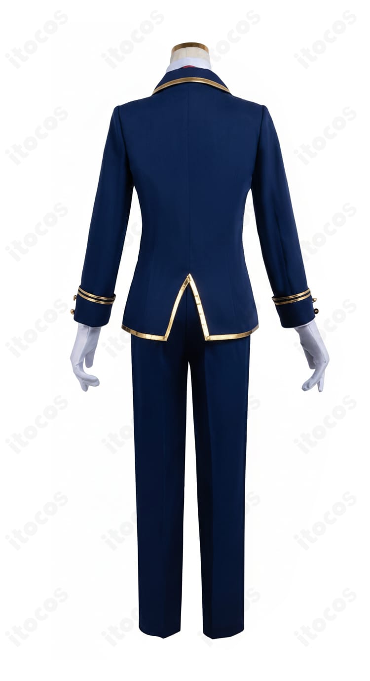 晩鐘衣装の背面全体。丁寧な縫製とディテール再現、背面の落ち感を確認。