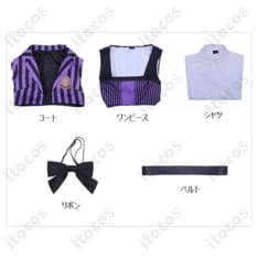 ウェンズデー／ウェンズデー・アダムス 学園制服コスプレ 高再現で動きやすく、イベントと撮影に最適 - 9枚目の画像（サムネイル）
