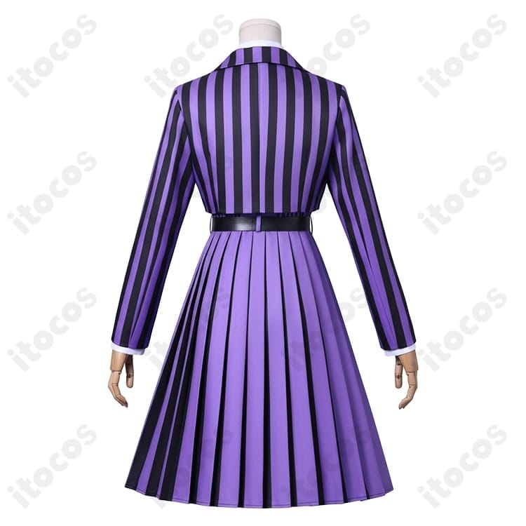 ウェンズデー／ウェンズデー・アダムス 学園制服コスプレ 高再現で動きやすく、イベントと撮影に最適 - 3枚目の画像