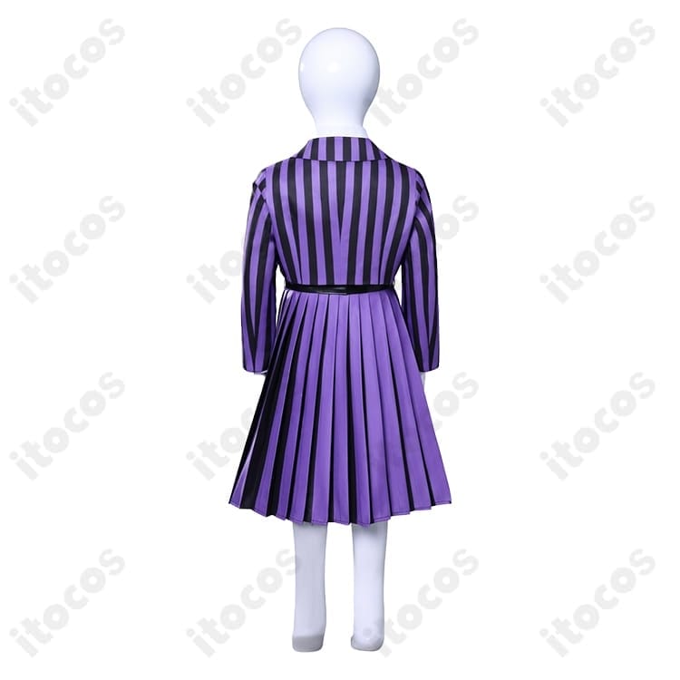 ウェンズデー／ウェンズデー・アダムス 学園制服コスプレ 高再現で動きやすく、イベントと撮影に最適 - 8枚目の画像