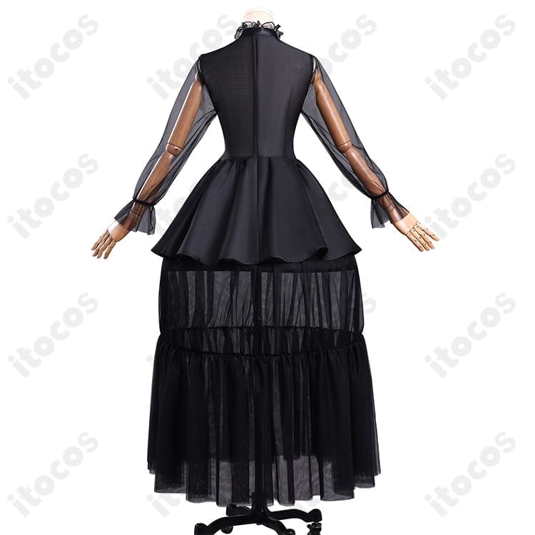 ウェンズデー・アダムス 仮面舞踏会ドレス 高再現コスプレ｜撮影映えと着心地を両立したフルセット - 3枚目の画像