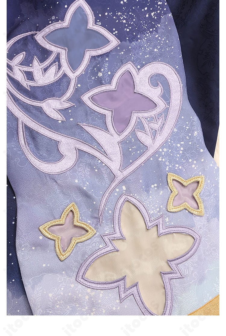 礼瀬マヨイ ナツコイ衣装の袖口ディテール。軽やかな生地感と鮮やかな配色をクローズアップ。