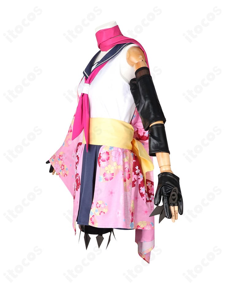 イズナ 和風忍者 コスプレ衣装 左側面図｜自然な着用感と縫製の丁寧さを紹介