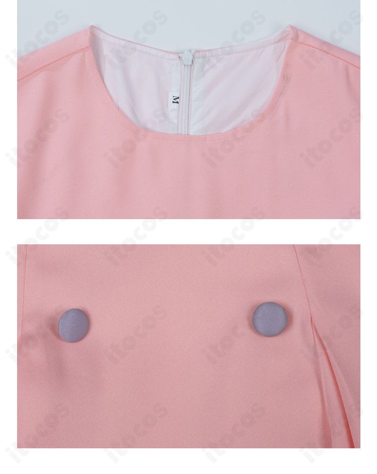 木之本桜 コスプレ 襟元とボタンの装飾ディテール。質感豊かに原作イメージを忠実再現。