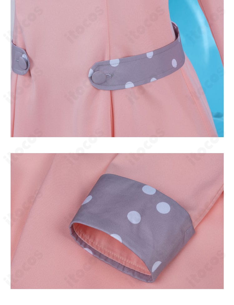 木之本桜 コスプレ衣装 腰ひもと袖口装飾の近接。丁寧な縫製と高品質な仕上がりを確認可能。