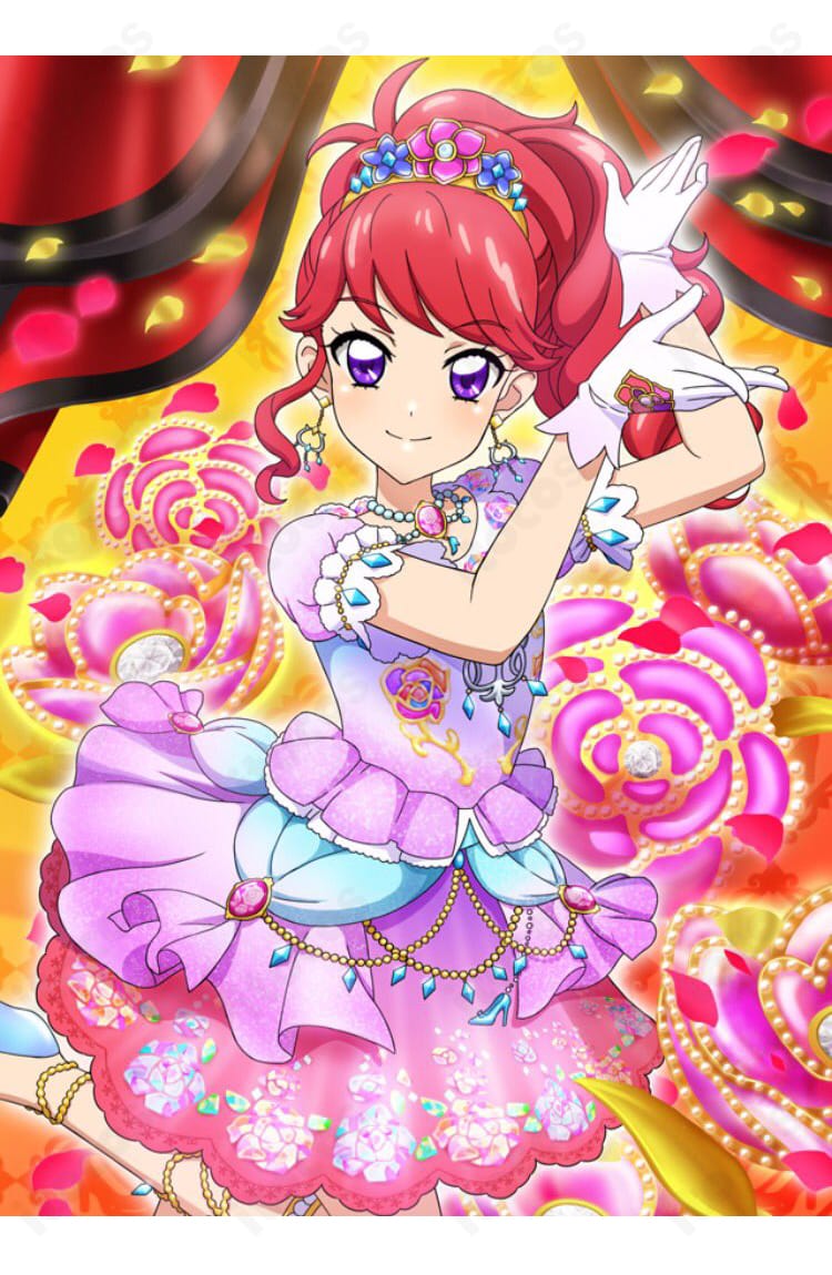 紅林珠璃『情熱の赤いバラ』コスプレドレスの右側全身。シルエットのボリューム感と装飾配置が撮影向け｜アイカツ！フォトonステージ！！