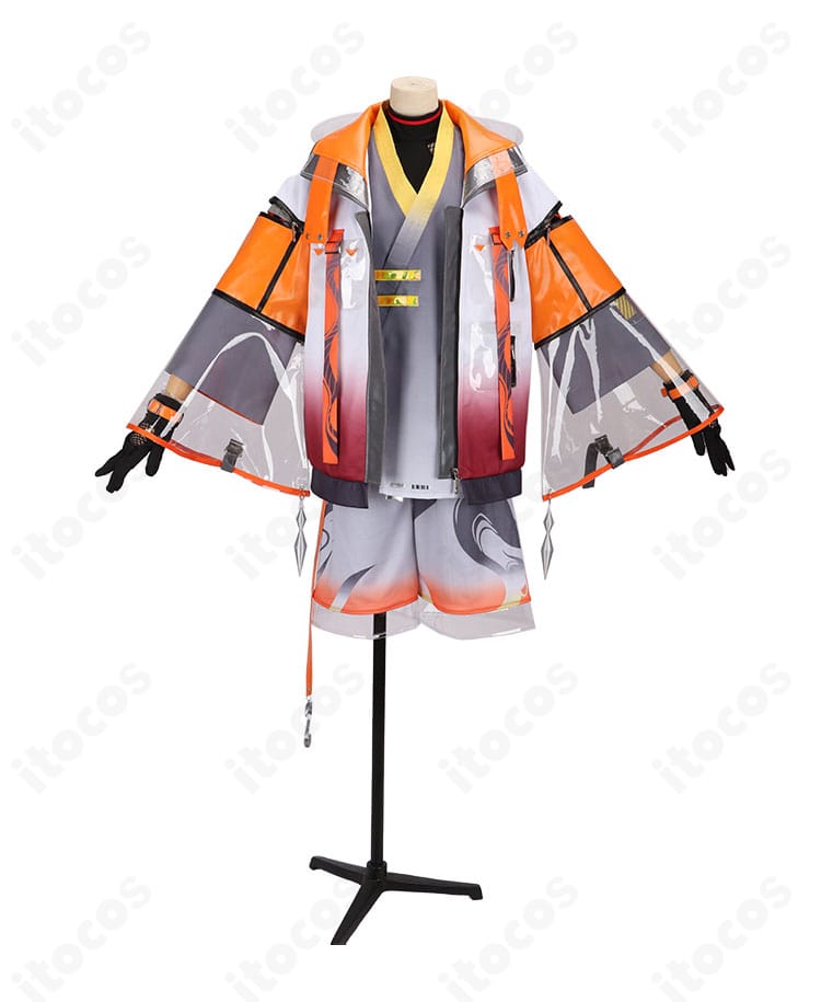 にじさんじ 北見遊征 デフォルト衣装 正面全体。コートとトップスの配色バランス、前面のシルエットが分かるフロントビュー。