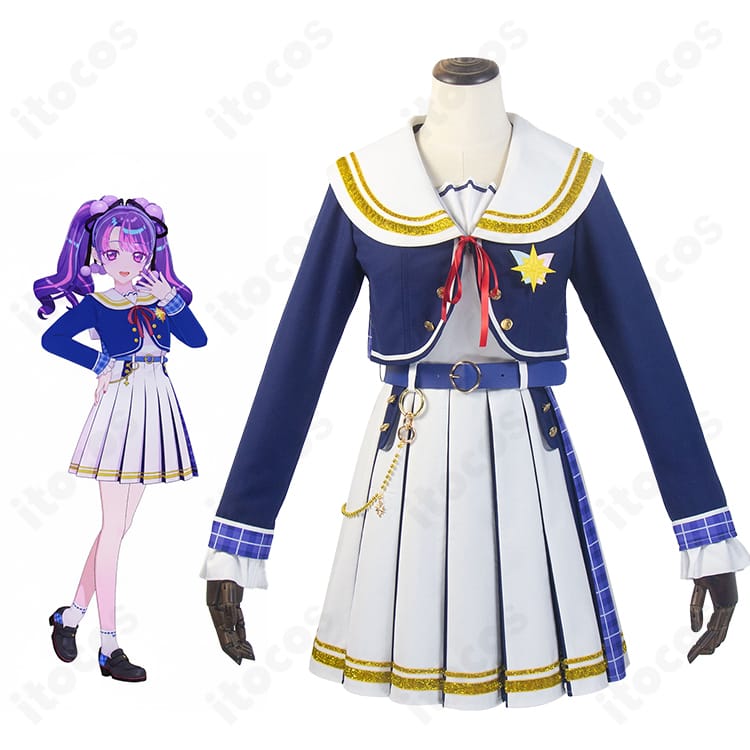 アイカツ！姫乃みえる 学園制服コスプレ衣装の全身イメージ｜キャラクターの雰囲気と制服デザインを説明