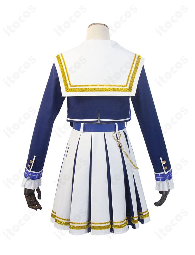 アイカツ！姫乃みえる 学園制服コスプレ衣装 背面｜コートの切替や裾ラインまで忠実に表現