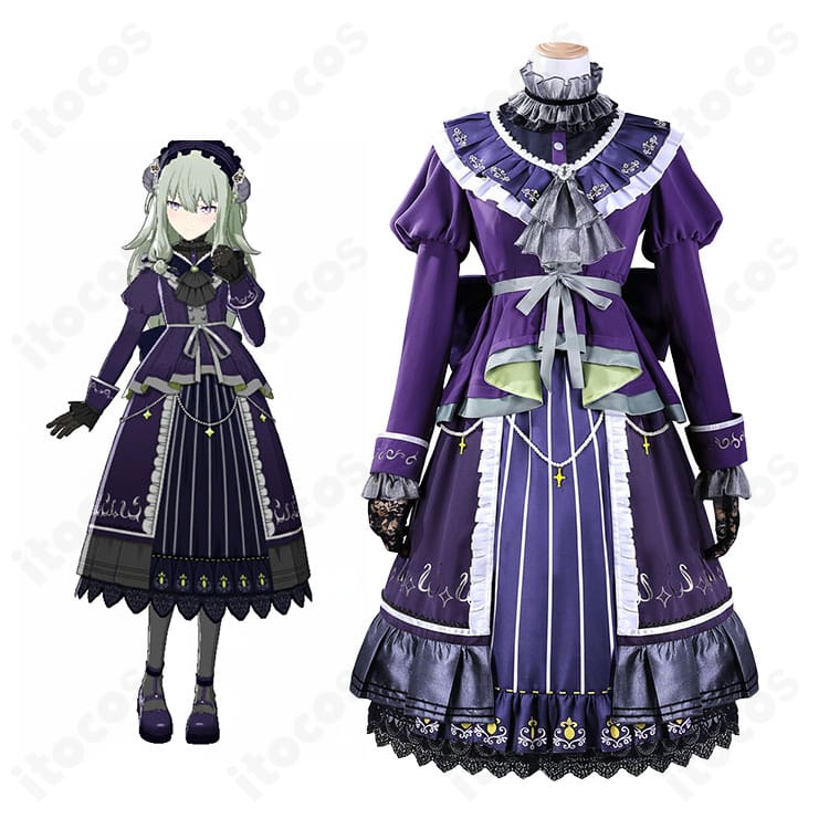 プロセカ 草薙寧々 シェリール・オートクチュール衣装の全身イメージ。上品なドレスシルエットと華やかな装飾を再現。