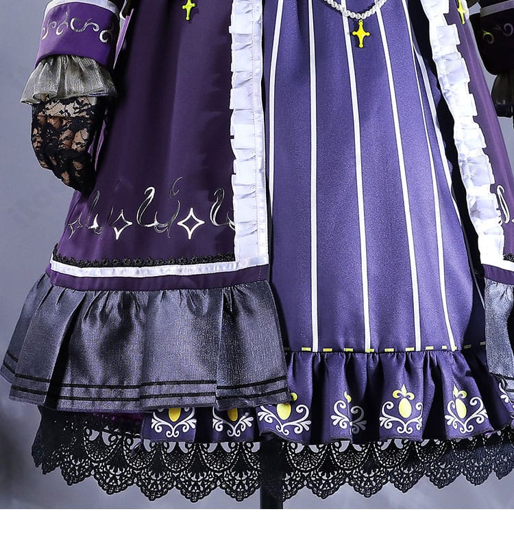 プロセカ 草薙寧々 コスプレ衣装のスカート装飾。レースとフリルの重なりが華やかに映える。