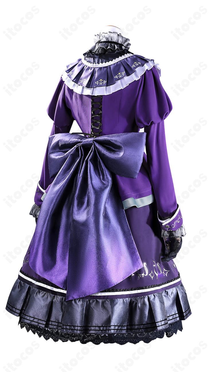 プロセカ 草薙寧々 コスプレ衣装の側面カット。サイドラインの立体感と可憐なボリューム感を確認。