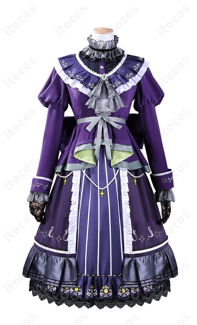 プロセカ 草薙寧々 コスプレ衣装の正面カット。胸元から裾までの意匠を高再現で表現。