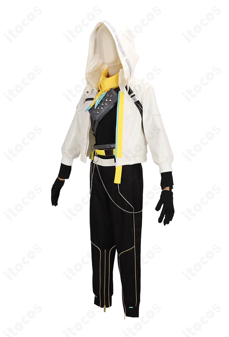 闇ノシュウ×サニー・ブリスコー INFINITY 衣装の側面。立体感のあるシルエットと小物の配置を確認できる画像。