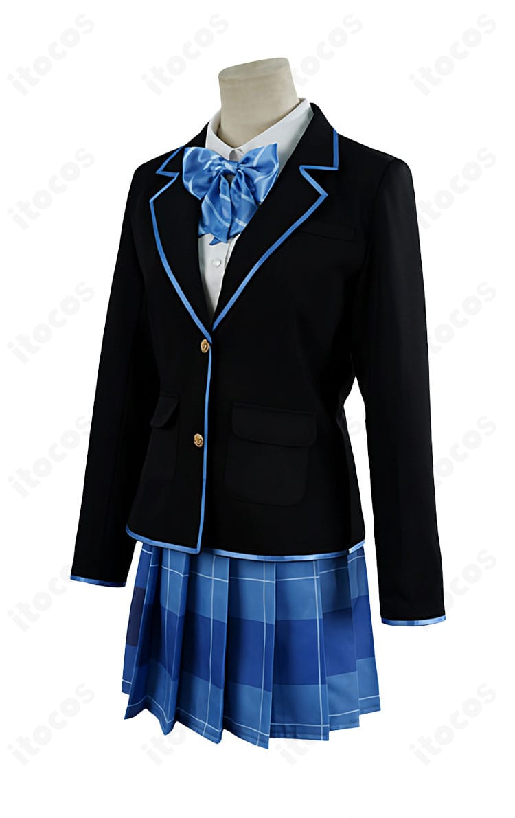 千歳くんはラムネ瓶のなか 制服コスプレ 側面図。スリムなラインとコートの美しいカッティングを確認できる画像。