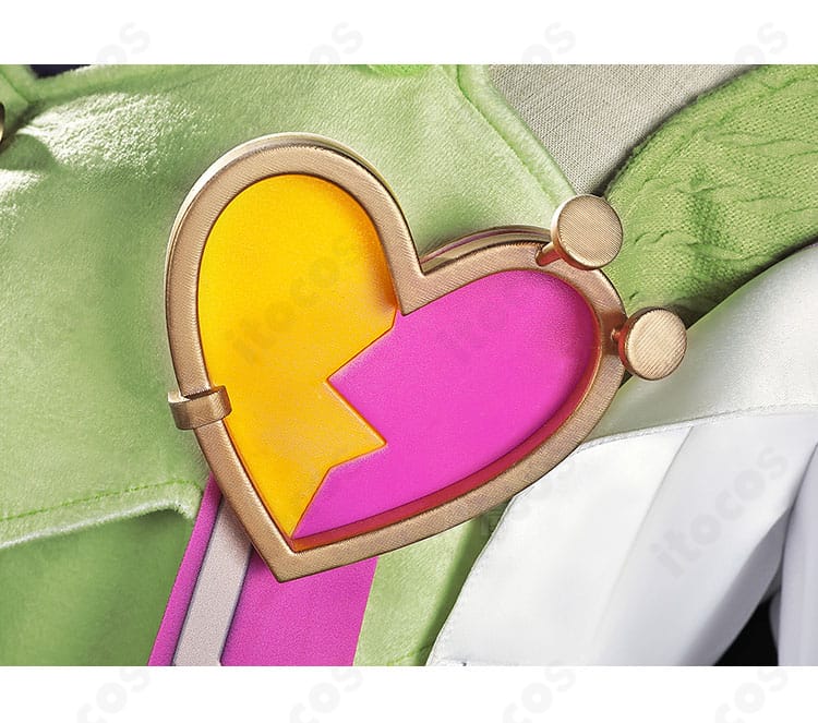 原神 アイノ 胸元のハートモチーフ装飾アップ。可愛らしさを引き立てるポイントパーツを強調。