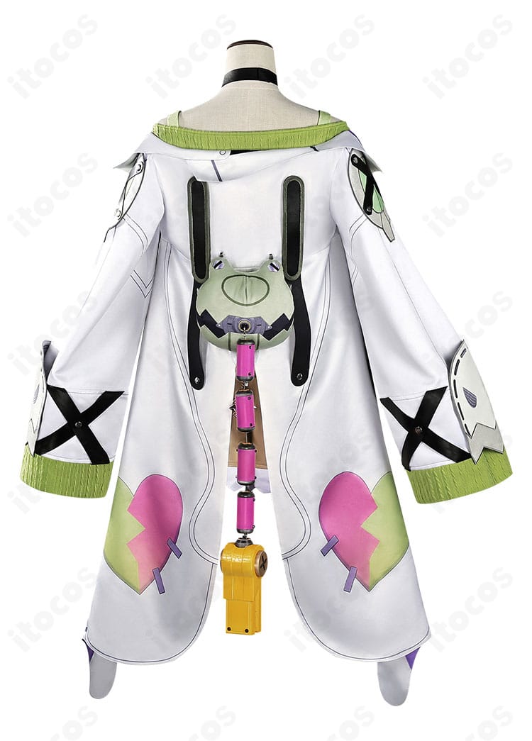 原神 アイノ コスプレ衣装の背面。背飾りや裾飾りなど後ろ姿の意匠を忠実に表現。