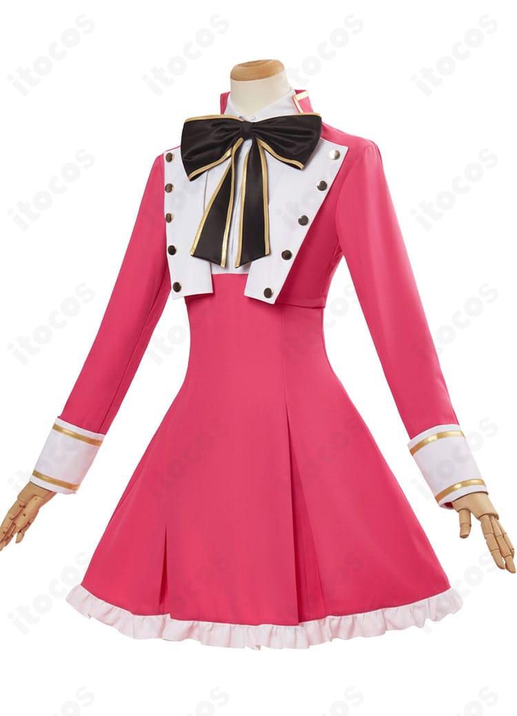 東条ヒバリ コスプレ衣装 側面｜スカーフの結び位置と体のラインを美しく見せる横姿