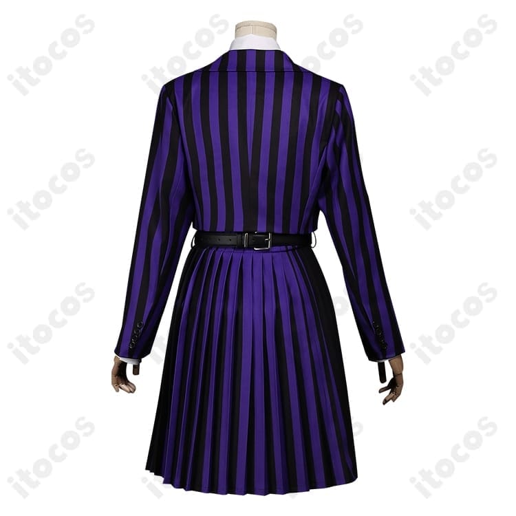 ウェンズデー イーニッド・シンクレア ネヴァーモア学園制服 高再現コスプレセット - 3枚目の画像