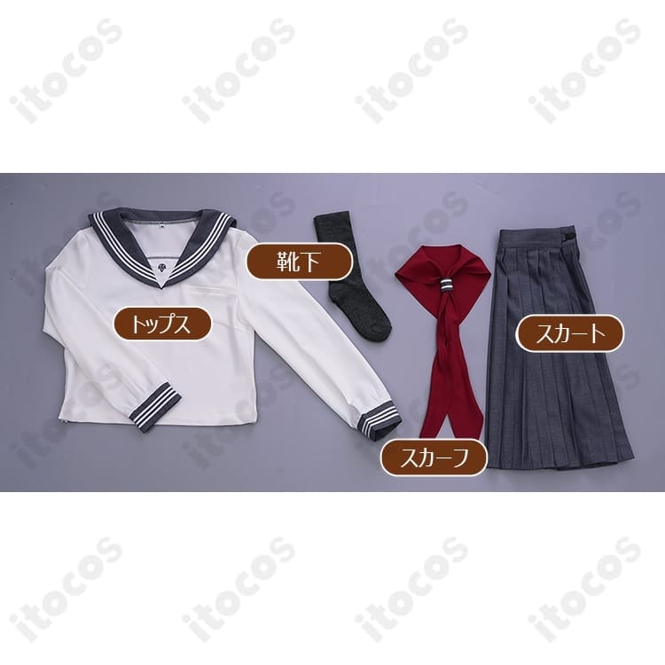 サイレントヒル f 深水雛子 ホワイトセーラー制服 高再現で清楚、撮影・イベントに最適 - 3枚目の画像