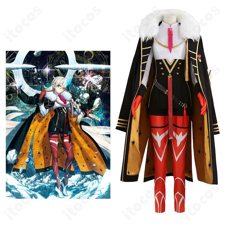 Fate/Grand Order Ｕ－オルガマリー 第3再臨コスプレ衣装の全身ビジュアル。威厳あるロングコートと毛皮ショールを高再現。
