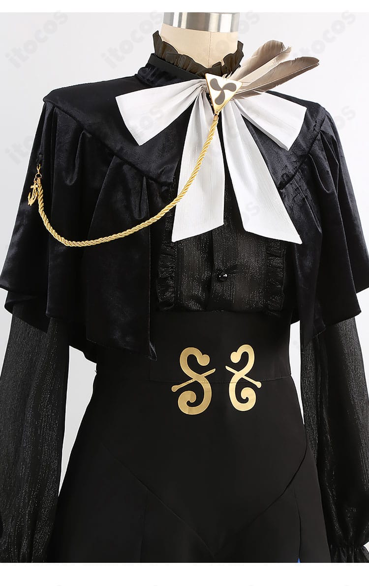 FGO ネモ／ノア 第二段階 コスプレ衣装のショール装飾ディテール。高級感ある布地と滑らかなラインを表現。