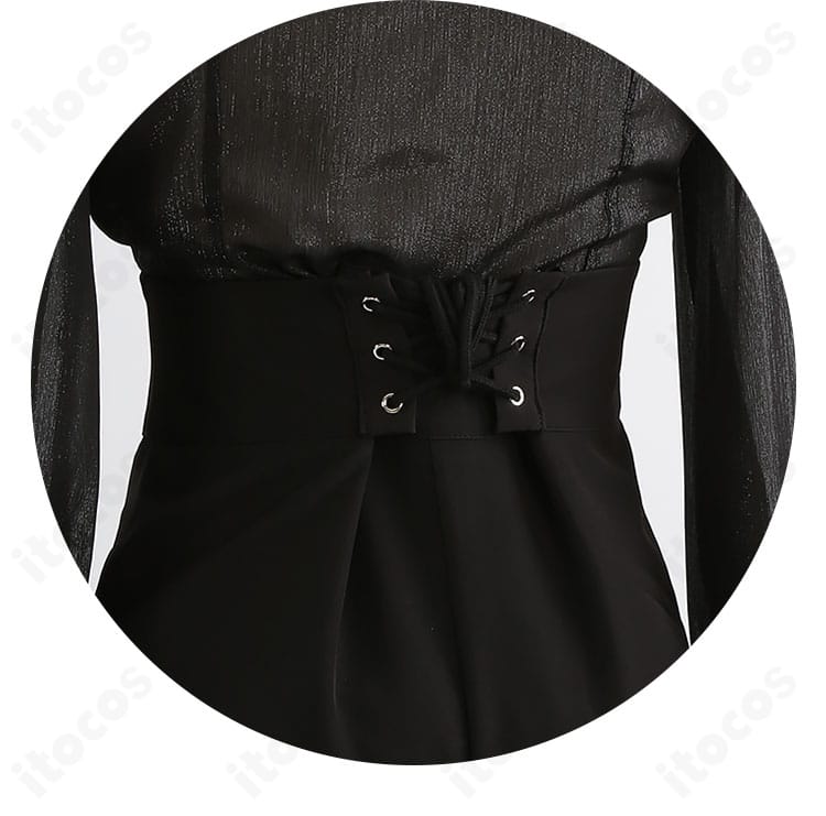 FGO ネモ／ノア 第二段階 コスプレ衣装の腰帯背面ディテール。立体裁断で後ろ姿のシルエットを美しく。