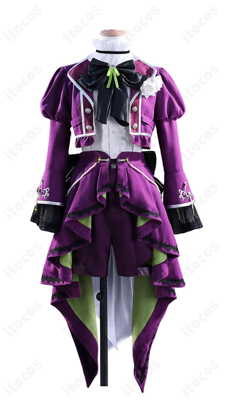 鳳えむ クラージュ・オートクチュールの正面全体カット。配色とシルエットを高再現したプロセカ衣装。