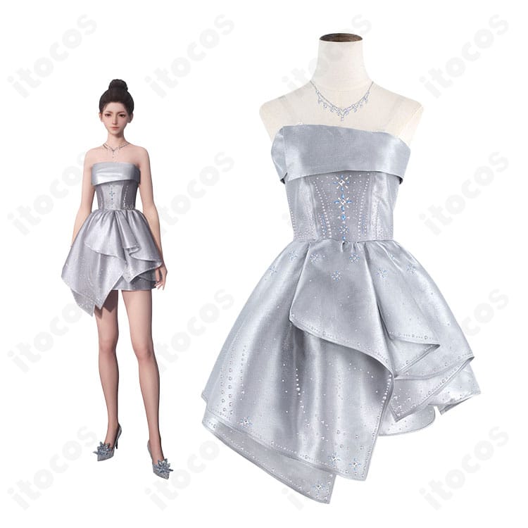 恋と深空 プレイヤー「花への誓い」コスプレ衣装を着用した全身イメージ。純白の花嫁モチーフとアクセが映える撮影向けスタイル。