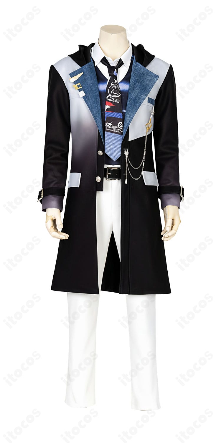 恋と深空 セイヤ「願い留め巡る心」コスプレ衣装の正面全体図。シルエット、装飾ディテール、縫製仕上げを確認できる高解像度スタジオ撮影。